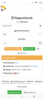 Regisztrációk menü